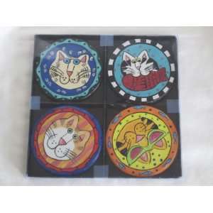  Catzilla Big On Cats CANDACE REITER Coaster   Set of 4 