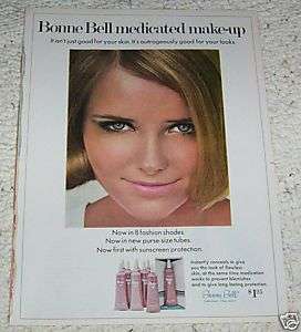 1969 Bonne Bell Make up sunscreen CHERYL TIEGS 1page Ad  