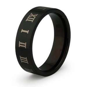 Roman Numerals 6.5m Steel Ring/Stainless Steel