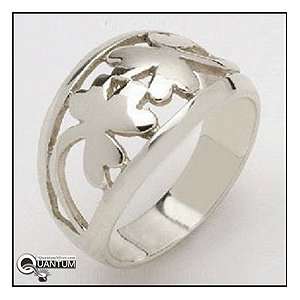  Stainless Steel Double Shamrock Ring Size 8 Everything 