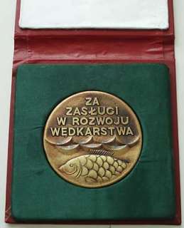 Poland medal plaque Anglers Union Fishing sport prize  