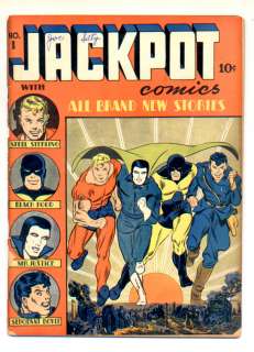  JACKPOT COMICS #1 (MLJ 1941) G+ @ $300, HAS CLEAN SMOOTH COVER, NAME 
