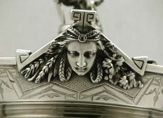 JR Wendt Sterling Silver Medallion Lion & Shield Tea Set c1870 116 oz 