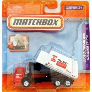  2009 Autocar ACX Garbage Truck   Red and White Toys 