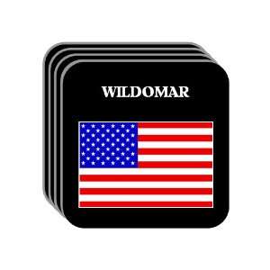 US Flag   Wildomar, California (CA) Set of 4 Mini Mousepad Coasters