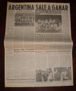 ARGENTINA 1978 SOCCER WORLD CUP LA RAZON NEWSPAPER  