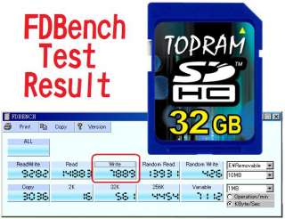 TOPRAM 32GB SD Card Retail Package