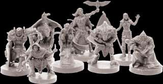 Descent  in The Dark core game with detailed PAINTED FIGURES 