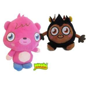  Moshi Monsters Set   Poppet & Diavlo Plush Stuffed Toy 