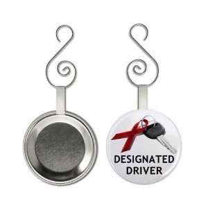   Designated Driver 2.25 Inch Button Style Christmas Ornament Home