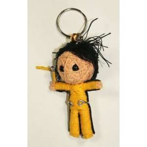  Bruce Lee from Game of Death Voodoo String Doll Keychain 