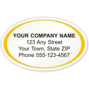  Oval Address Label Clear (Back Adhesive), 2 x 1.25 