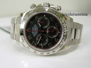   Rolex 18K WG Daytona chronograph black dial 116509 $34,700 MSRP  