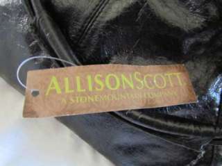 ALLISON SCOTT a STONEMOUNTAIN COMPANY Black Leather Handbag Purse 
