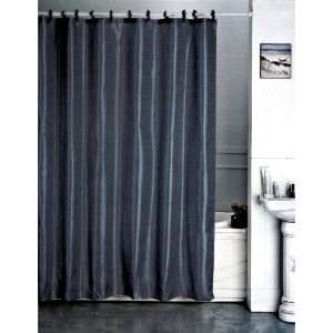  Dobby Navy Blue Fabric Shower Curtain With Fabric Covered 
