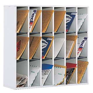 Safco 18 Compartment Mail Sorter with Label Holder  