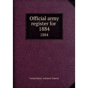   army register for . 1884 United States. Adjutant General Books