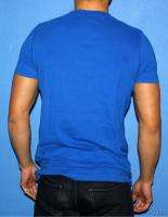 NEW HOLLISTER HCO SLIM MUSCLE FIT BLUE SOLID 1922 T SHIRTS MENS Sz L 