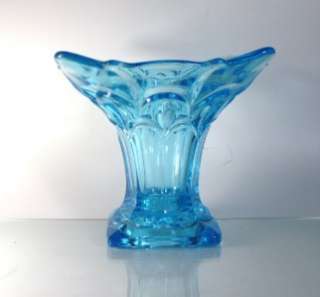   Bagley 2832 SALISBURY vase sky blue Uranium glass Art Deco  