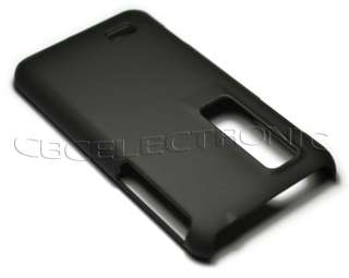 New Black Rubberized hard case for LG Optimus 3D P920  