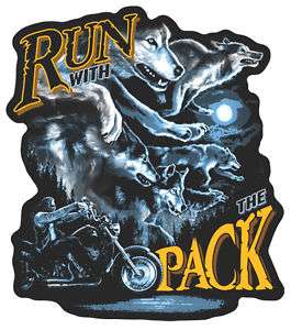 PACK WOLVES PATCH P3880 biker jacket wolf iron on sew  