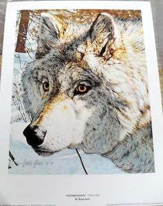 Brian Jarvi Intimidation print Timber Wolf (11 X 9)  