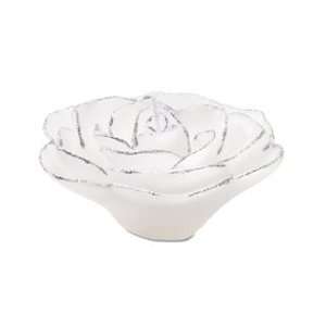   Rose Floating Candle   White w/ Silver Glitter Arts, Crafts & Sewing