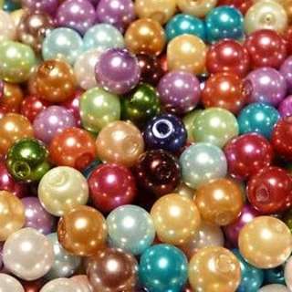 230pcs 3mm Shiny Mixed Round Faux Glass Pearl Loose charm Spacer craft 