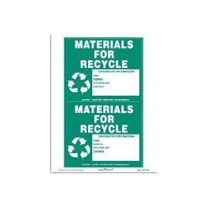  Materials for Recycle Label, Blank, Laser Imprintable 
