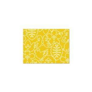  Seasons Rug in White and Canary Yellow   Small