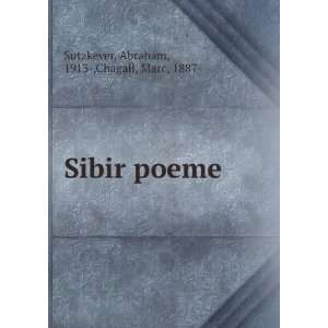  Sibir poeme Abraham, 1913 ,Chagall, Marc, 1887  Sutzkever Books