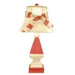  Nautical Candlestick Lamp in Red Baby