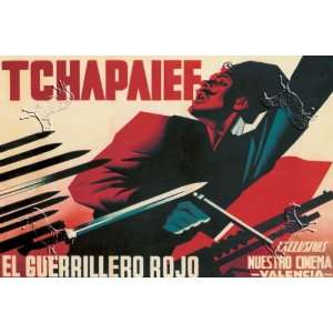  Tchapaief The Red Guerrilla, Movie Poster by Renau