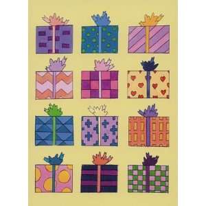  Presents, Art for Children Note Card by Nelly Charbonneaux 