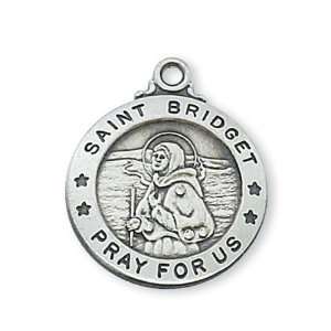 St. Bridget Sterling Round Medal