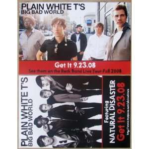  Plain White TS   Big Bad World   Two Sided Poster   Rare 