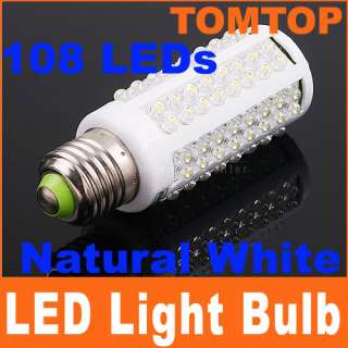 7W 108 LED Corn Light Bulb E27 White 6000 6500K 220V  