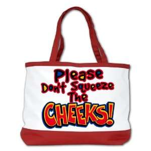   Purse (2 Sided) Red Please Dont Squeeze The Cheeks 