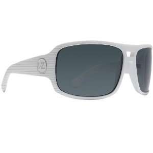  Sunglasses   Color White Satin Stripes/Grey, Size One Size Fits All