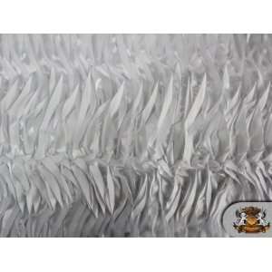  Australian Puff Wave Satin Fabric White / 55 Wide / Sold 