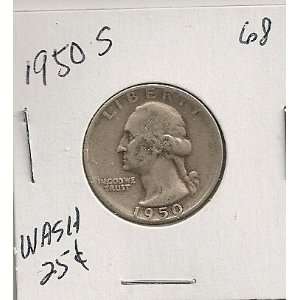  1950 S Washington Quarter in 2x2 coin Holder #68 