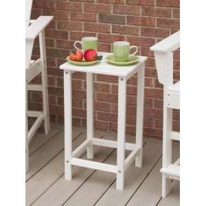   Polywood Long Island 15 Counter Side Table in White