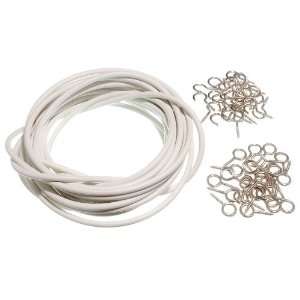   NET EXPANDING WIRE WHITE 15 METRE ( 15M ) WITH 26 HOOKS & 26 EYES CP