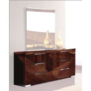  Modern Dresser in High Gloss Walnut Finish 33B175