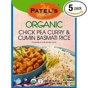 Patels Chickpea Curry & Cumin Basmati Rice Combo, 18.7 Ounce Boxes 