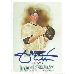  Jake Peavy Signed White Sox 2010 Allen Ginter Card Sports 