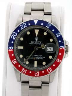 Rolex GMT Master 16750, Rare Pepsi 1982 Watch.  