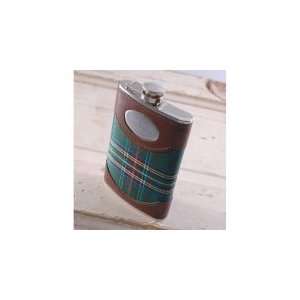    Traditional Plaid Whiskey Flask (Engraved)