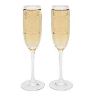 Personalized All Aflutter Flutes   Tableware & Champagne & Shot 
