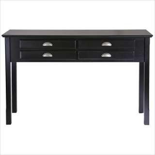 Winsome Timber Solid Wood /Sofa Black Console Table 021713204509 